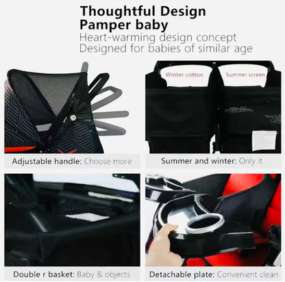 Lightweight Twin Baby Stroller