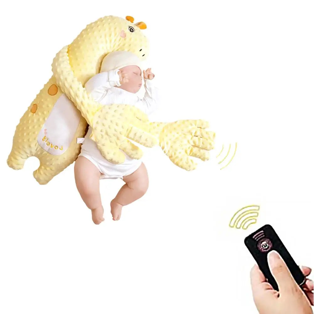 Baby Soothing Anti-Startle Sleep Aid Automatic Patting Pillow Huggable Stuffed Animal, Calms Crying, Helps Colic &amp; Sleep Trainin
