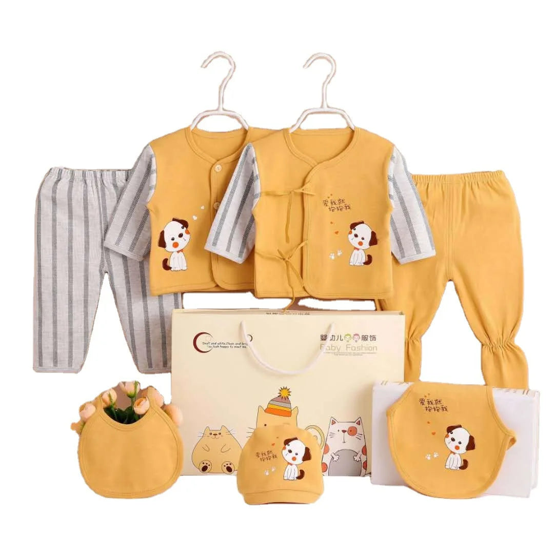 7 Pieces Newborn Clothes Pure Cotton Baby Set 0-3 Months Kids Suit Sets For Girls Boys Unisex Gifts