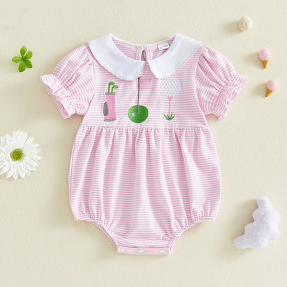 Floral Ruffle Baby Girl Romper