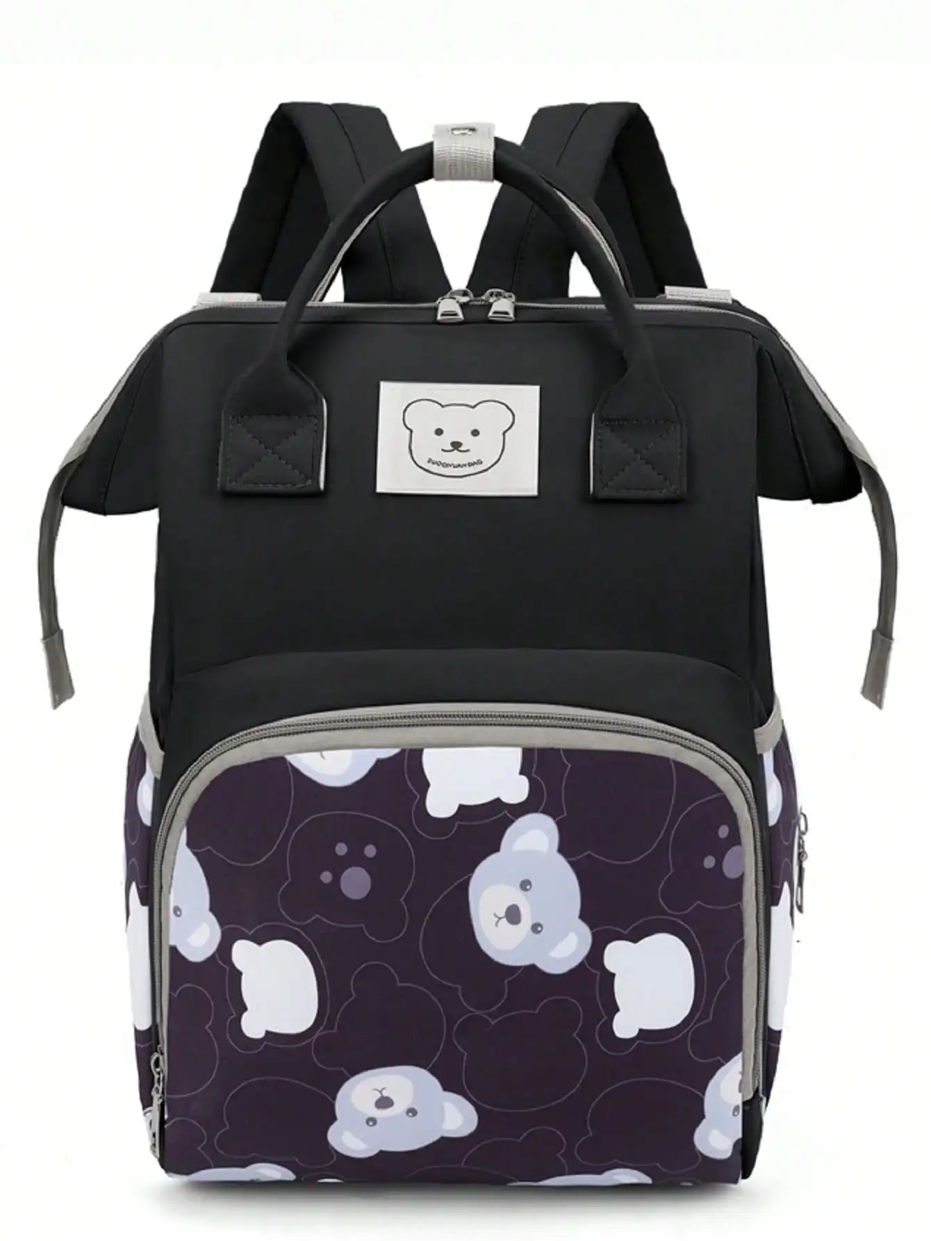 Bear Print Diaper Backpack