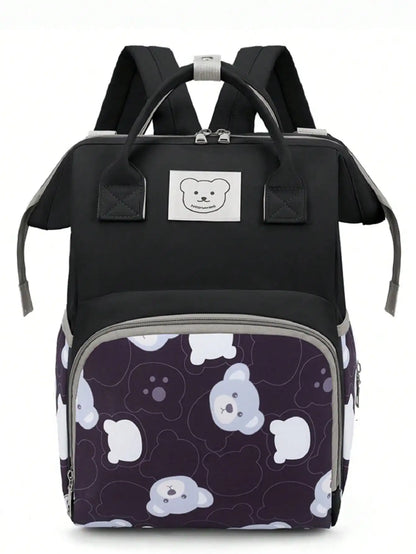 Bear Print Diaper Backpack
