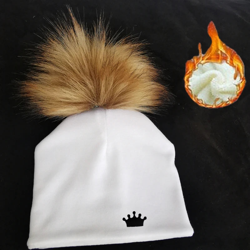 baby boy hat newborn cotton hats baby pom pom crown photo props children&
