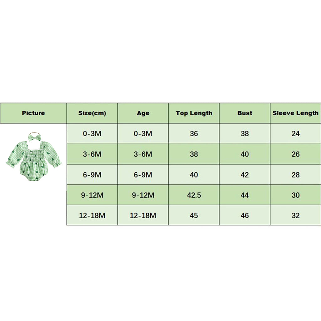 Plaid Shamrock Baby Romper