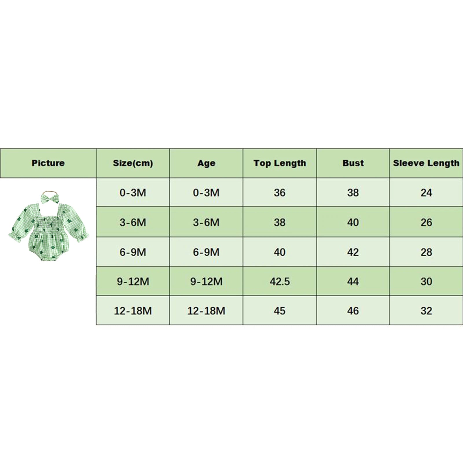 Plaid Shamrock Baby Romper