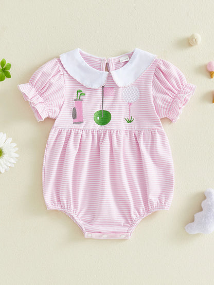 Floral Ruffle Baby Girl Romper