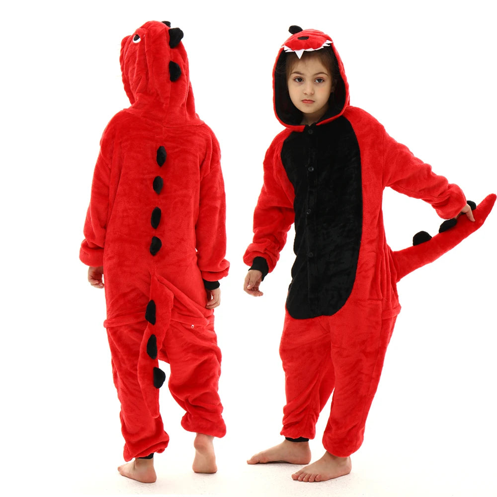 children unicorn pajamas kids stitch pijamas boys animal jumpsuits baby girls flannel kigurumi onesies for winter