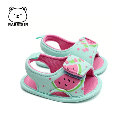 Summer 0-18 Months Baby Girl Princess Watermelon Cloth Sole Cloth Shoes Toddler Baby Sandals
