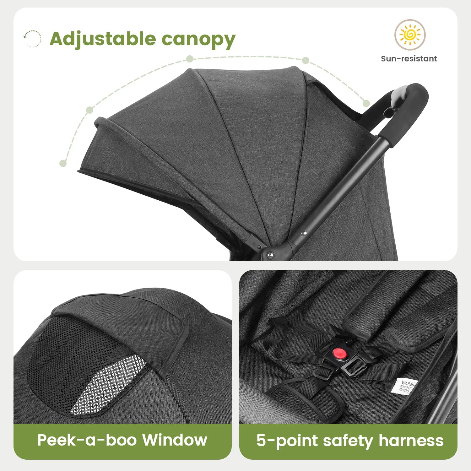 One-Hand Fold Travel Stroller
