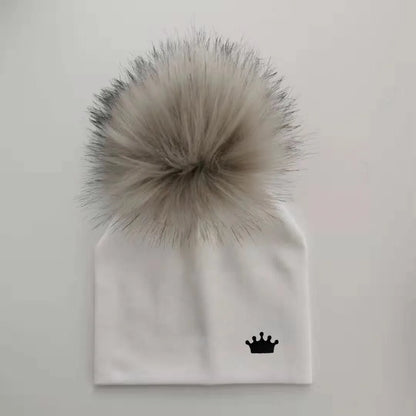 baby boy hat newborn cotton hats baby pom pom crown photo props children&