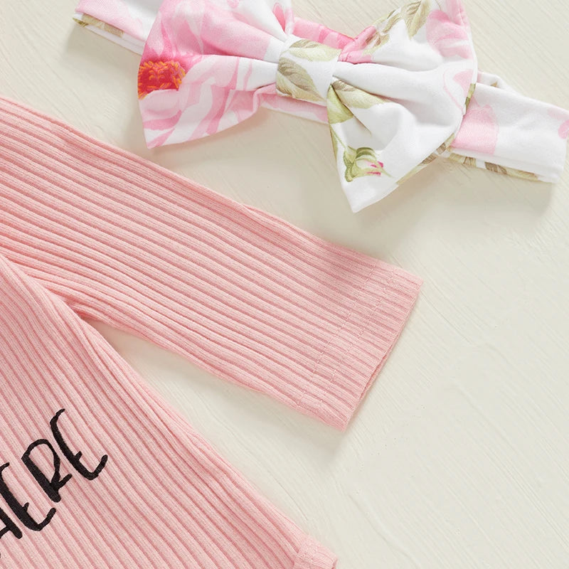 Letter Print Baby Outfit Set