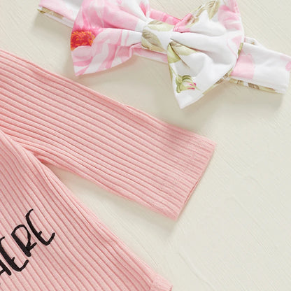 Letter Print Baby Outfit Set
